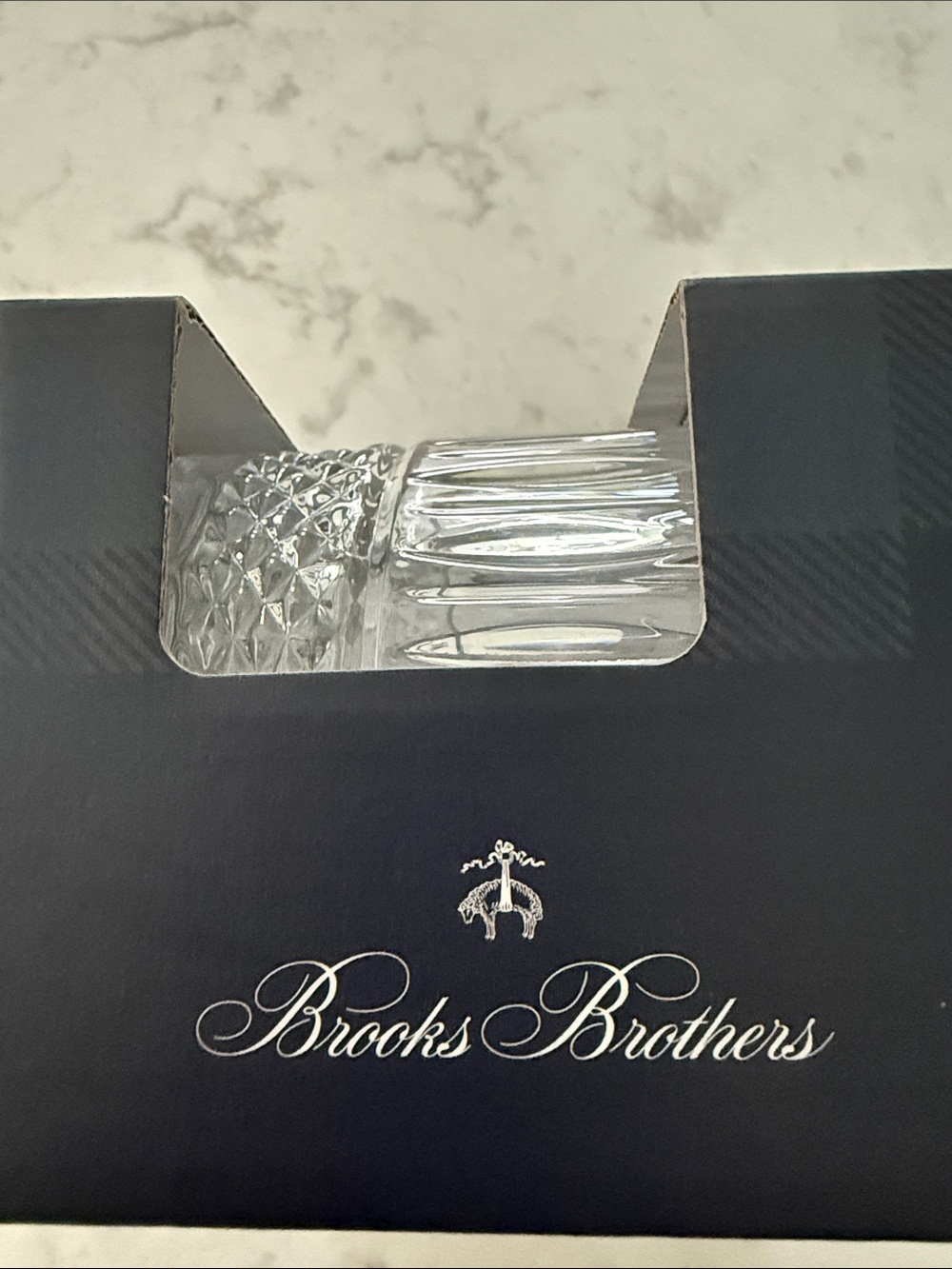 Brooks Brothers Clear Crystal Double Old Fashioned Whiskey Glasses - Clear - Picture 4 of 11